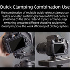 XILETU PQ-38 Quick Release Plate Base Tripod Slider Mount Adapter, PQ-38 Quick Release Plate