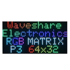 Waveshare RGB Full-color LED Matrix Panel, 3mm Pitch, 64 × 32 Pixels, Adjustable Brightness,, 20117, 33840 20117