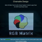 Waveshare RGB Full-color LED Matrix Panel, 3mm Pitch, 64 × 32 Pixels, Adjustable Brightness,, 20117, 33840