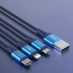 ROMOSS CB25 3 In 1 3.5A 8 Pin + Micro USB + Type C/USB-C Cable, 1m