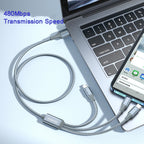 ROMOSS CB25 3 In 1 3.5A 8 Pin + Micro USB + Type C/USB-C Cable, 1m