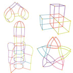 DIY Plastic 4D Straw Building Blocks Joint Funny Development Toys, 50pcs Pipe+50 Connectors, 100pcs Pipe+50 Connectors, 100pcs Pipe+100 connectors, 150pcs Pipe+150 connectors, 200pcs Pipe+200 Connectors, 250pcs Pipe+250 Connectors                      ...