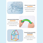 DIY Plastic 4D Straw Building Blocks Joint Funny Development Toys, 50pcs Pipe+50 Connectors, 100pcs Pipe+50 Connectors, 100pcs Pipe+100 connectors, 150pcs Pipe+150 connectors, 200pcs Pipe+200 Connectors, 250pcs Pipe+250 Connectors                      ...