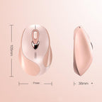 Inphic M8 Wireless Mouse Charging Quiet Office Home 2.4G USB Mouse, M8 (Milk Tea) – Non-slip
