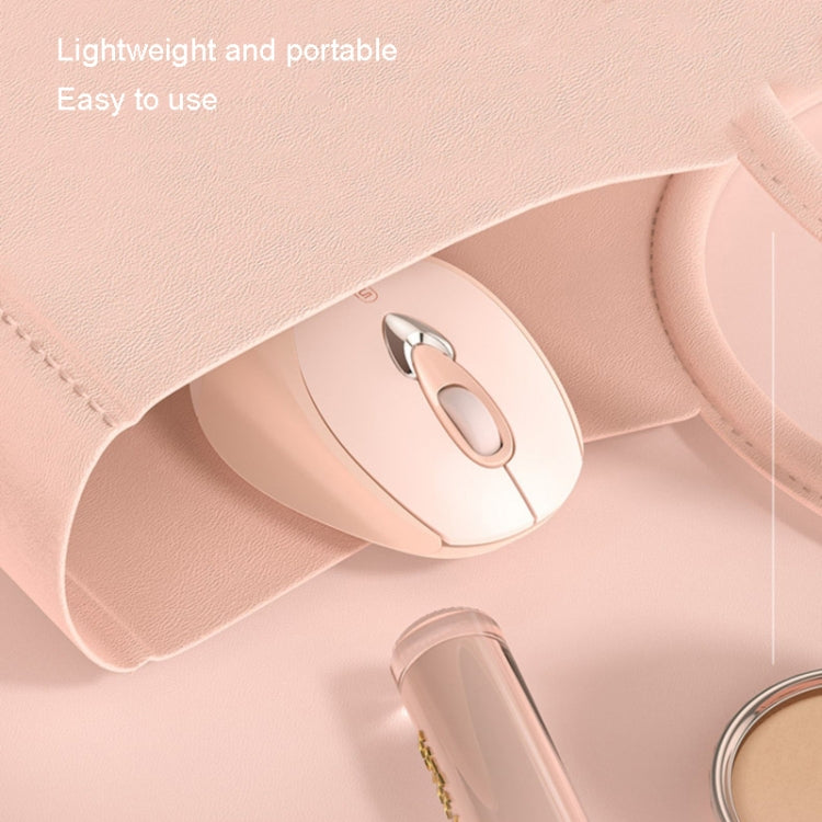 Inphic M8 Wireless Mouse Charging Quiet Office Home 2.4G USB Mouse, M8 (Milk Tea) – Non-slip