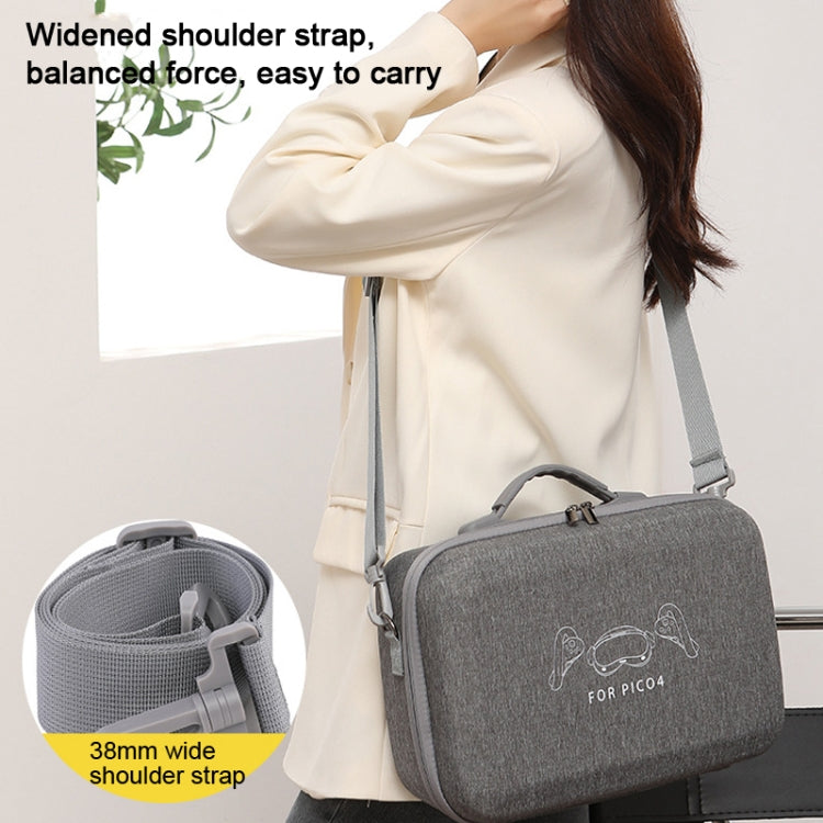 For PICO 4 VR Integrated Storage Bag Messenger Bag Hard Shell Protective Box, For PICO 4 Hard Shell Bag