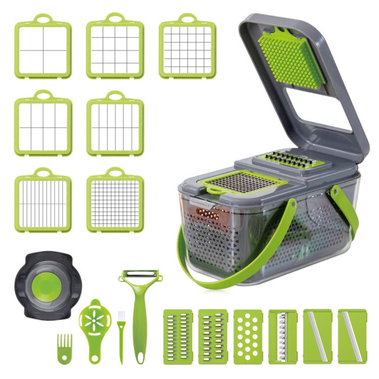 22 in 1 Multifunctional Food Chopper Grater Onion Dicer Veggie Cutter with 13 Stainless Steel Blades, 22 in 1 Multifunctional – Durable Build, Easy to Use 22 in 1 Multifunctional