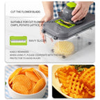 22 in 1 Multifunctional Food Chopper Grater Onion Dicer Veggie Cutter with 13 Stainless Steel Blades, 22 in 1 Multifunctional – Durable Build, Easy to Use