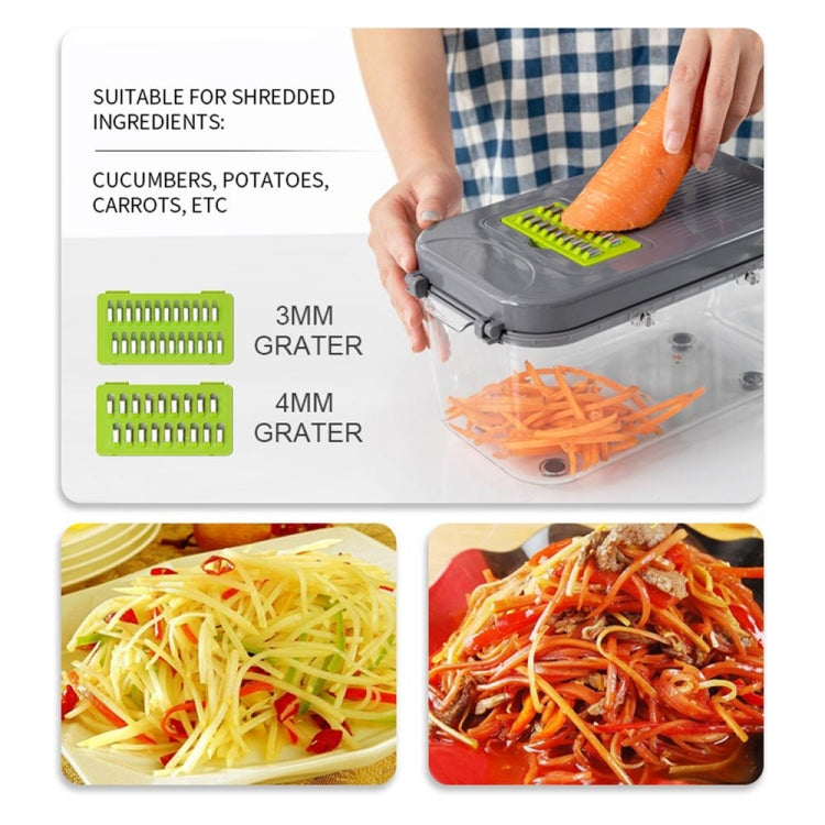 22 in 1 Multifunctional Food Chopper Grater Onion Dicer Veggie Cutter with 13 Stainless Steel Blades, 22 in 1 Multifunctional – Durable Build, Easy to Use