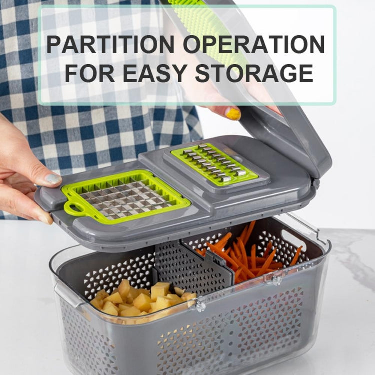 22 in 1 Multifunctional Food Chopper Grater Onion Dicer Veggie Cutter with 13 Stainless Steel Blades, 22 in 1 Multifunctional – Durable Build, Easy to Use