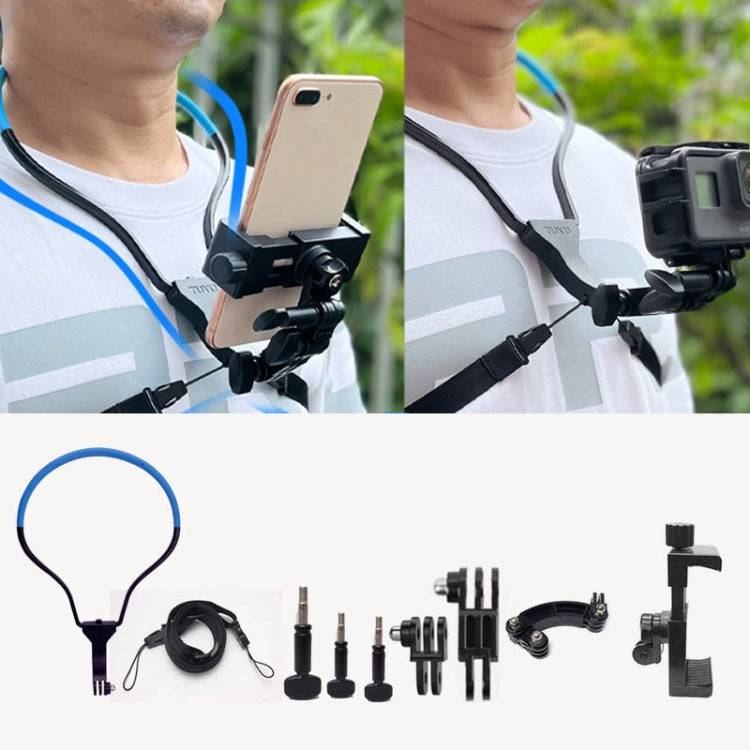 TUYU Camera Neck Holder Mobile Phone Chest Strap Mount For Video Shooting//POV, Standard (Black), Standard (Blue), With Phone Clip (Black), With Phone Clip (Blue), Vertical Shooting (Black), Vertical Shooting (Blue), Vertical +Phone Clip (Black)      ... Vertical +Phone Clip (Blue)