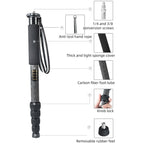 Carbon Fiber DSLR Camera Monopod Mountaineering Stick Photography Selfie Holder, P285C