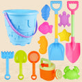 13pcs/Set Children Beach Toys Set Large Sand Shovel Bucket Sand Digging Tools Hourglass, Blue Round Castle, Pink Round Castle, Green Round Castle, Blue Lace Barrel, Pink Lace Barrel, Purple Lace Barrel, Blue Square Castle, Pink Square Castle           ... Blue Round Castle