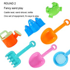 13pcs/Set Children Beach Toys Set Large Sand Shovel Bucket Sand Digging Tools Hourglass, Blue Round Castle, Pink Round Castle, Green Round Castle, Blue Lace Barrel, Pink Lace Barrel, Purple Lace Barrel, Blue Square Castle, Pink Square Castle           ...
