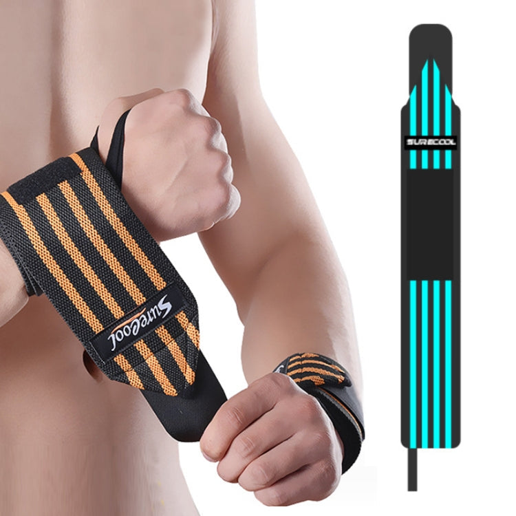 SURECOOL 50x8cm Sports Wrist Wraps Weightlifting Equipment Training Straps – Durable Build, Easy to Use Blue