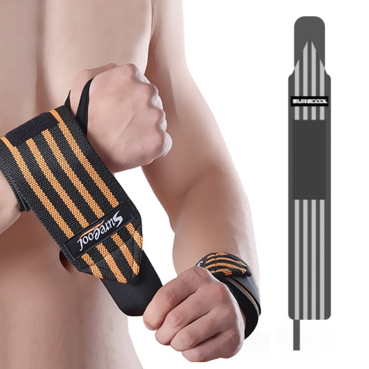 SURECOOL 50x8cm Sports Wrist Wraps Weightlifting Equipment Training Straps – Durable Build, Easy to Use Grey