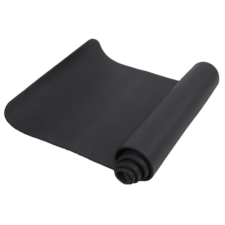 187 x 62.5 x 0.8cm NBR Yoga Mat Widened and Thickened Non-slip Dance Fitness Mat Black