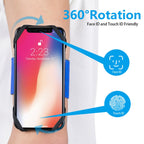 3 In 1 Four Jaws Detachable Swivel Arm Wrist Strap Bicycle Holder For 4.5-6.5 inch Phones, 3 In 1 (Blue) – Non-slip