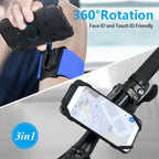 3 In 1 Four Jaws Detachable Swivel Arm Wrist Strap Bicycle Holder For 4.5-6.5 inch Phones, 3 In 1 (Blue) – Non-slip