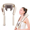 Electric Neck And Shoulder Massager Shiatsu Back Neck Massager With Heat White