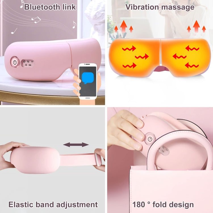 Bluetooth Rechargeable Eye Massager With Heat, Air Pressure And Vibration Massage