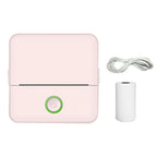 X6 200DPI Student Homework Printer Bluetooth Inkless Pocket Printer, Pink Printer Paper x1, White Printing Paper x1, Pink Printing Paper x5, White Printing Paper x5, Pink Sicker x5, White Sticker x5, Pink 5 Printer Paper+5 Stickers                     ... Pink Printer Paper x1