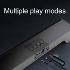 RGB Colorful Lighting Effect Desktop Long USB Wireless Bluetooth Speaker, Q6 – Magnetic, Bluetooth, TPU