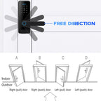 C89 Smart Fingerprint Password Lock Home Indoor Door TUYA System Lock, C89 Black, C89 Silver
