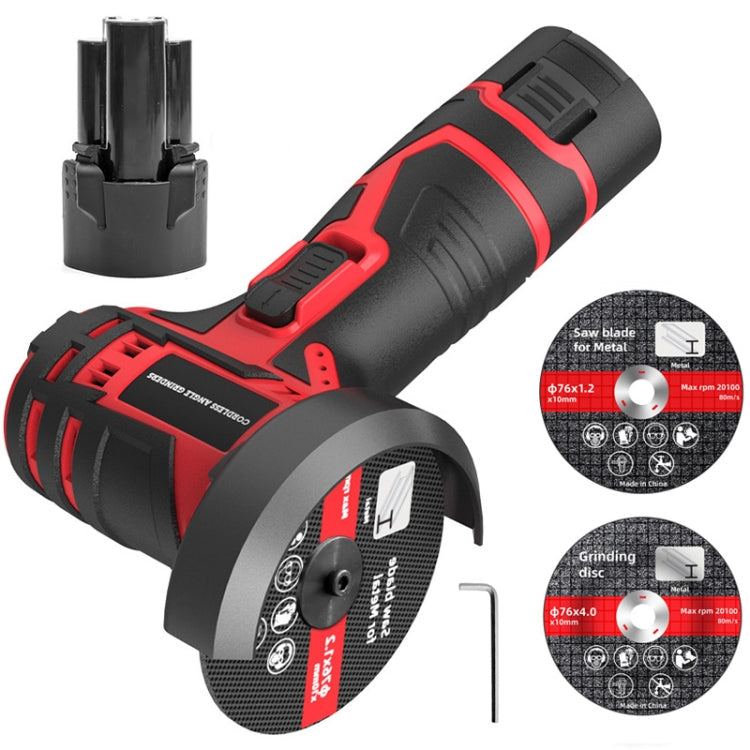 HILDA 12V 3 Inch Li-Ion Angle Grinder Home Cutting And Sanding Machine, EU Plug, Plastic Package With 1 Battery, Carton Package With 1 Battery, Plastic Package With 2 Battery, Carton Package With 2 Battery Plastic Package With 1 Battery