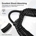 Pier Stainless Steel Clamp Boat Rope Accessories PWC Built-In Buffer Kayak Mooring Cable, Black, Black Blue Red, Blue White Black