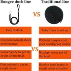 Pier Stainless Steel Clamp Boat Rope Accessories PWC Built-In Buffer Kayak Mooring Cable, Black, Black Blue Red, Blue White Black