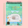 Hand Painted Scratch Paper Colorful Coil Scratchbook With Pen, Haruita Huahua, Peach Juice, Millet Haruita Huahua
