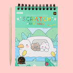 Hand Painted Scratch Paper Colorful Coil Scratchbook With Pen, Haruita Huahua, Peach Juice, Millet Haruita Huahua