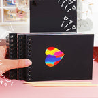 Hand Painted Scratch Paper Colorful Coil Scratchbook With Pen, Haruita Huahua, Peach Juice, Millet