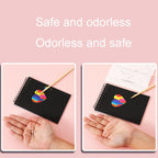 Hand Painted Scratch Paper Colorful Coil Scratchbook With Pen, Haruita Huahua, Peach Juice, Millet