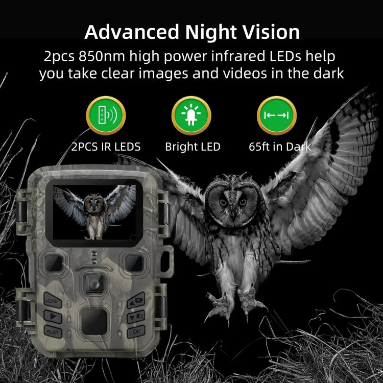 20MP 1080P Hunting Trail Camera With Night Vision Wildlife Scouting Photo, MiNi301