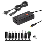 65W 6-20V Adjustable 3A DC Power Adapter Charger, US Plug, EU Plug, UK Plug Small, AU Plug, UK Plug Large – TPU US Plug