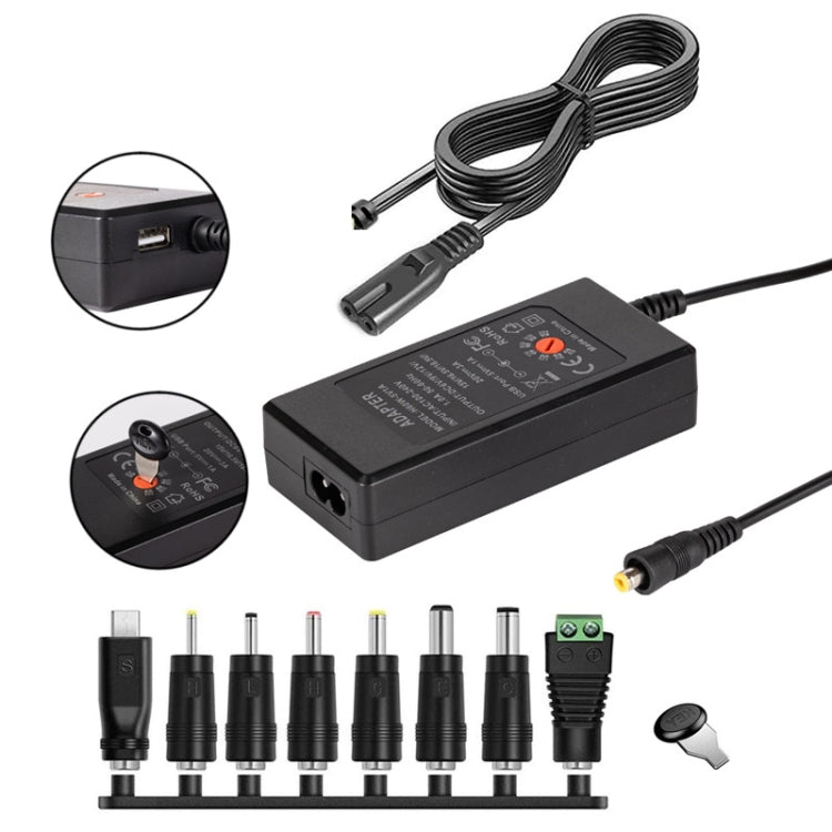 65W 6-20V Adjustable 3A DC Power Adapter Charger, US Plug, EU Plug, UK Plug Small, AU Plug, UK Plug Large – TPU