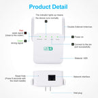 2.4G 300M Wi-Fi Amplifier Long Range WiFi Repeater Wireless Signal Booster, US Plug White, EU Plug White, UK Plug White, US Plug Black, EU Plug Black, UK Plug Black – Durable Build, Easy to Use