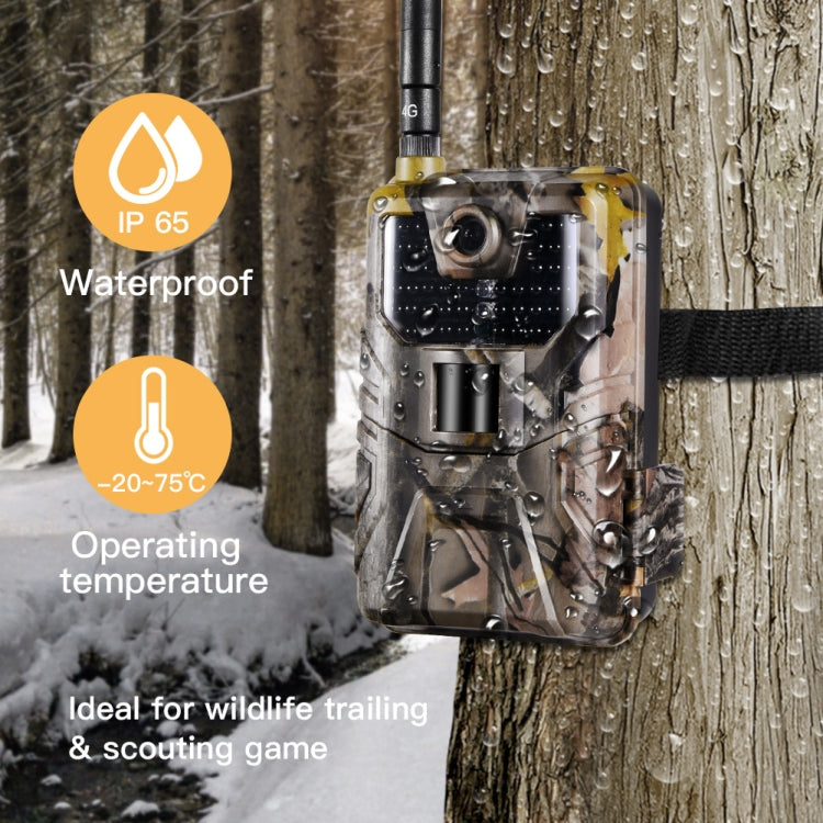 20MP 2K Wildlife Hunting Trail Camera Photo Traps Night Vision 4G SMS MMS SMTP Cellular Surveillance Camera, HC-900LTE