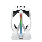 For Meta Quest 3 VR Glasses Charging Base Storage Bracket with Cool RGB Light, Charging Base Charging Base