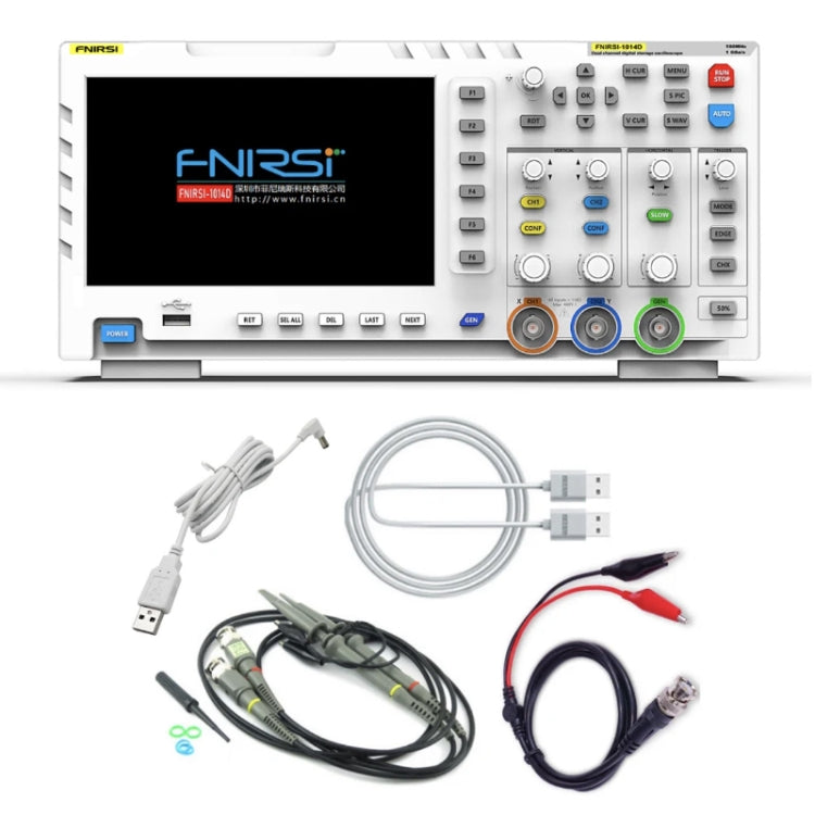 FNIRSI 2 In 1 Dual-Channel 100M Bandwidth Digital Oscilloscope 1GS Sampling Signal Generator, EU Plug, 1014D, 1014D +P4100 Probe – TPU 1014D