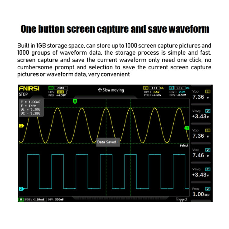 FNIRSI 2 In 1 Dual-Channel 100M Bandwidth Digital Oscilloscope 1GS Sampling Signal Generator, EU Plug, 1014D, 1014D +P4100 Probe – TPU