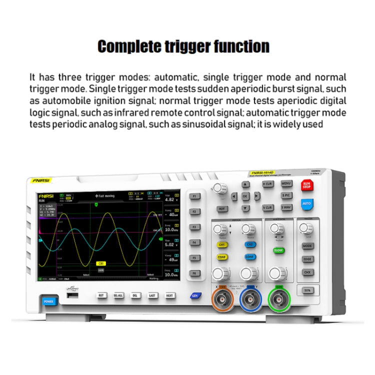 FNIRSI 2 In 1 Dual-Channel 100M Bandwidth Digital Oscilloscope 1GS Sampling Signal Generator, EU Plug, 1014D, 1014D +P4100 Probe – TPU