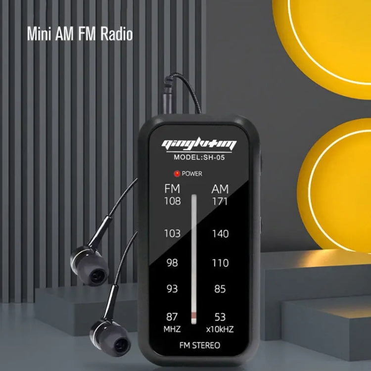 SH-05 Mini Listening Test Special Pin-Type FM/AM Two-Band Radio With Back Clip, SH-05 – Durable Build, Easy to Use