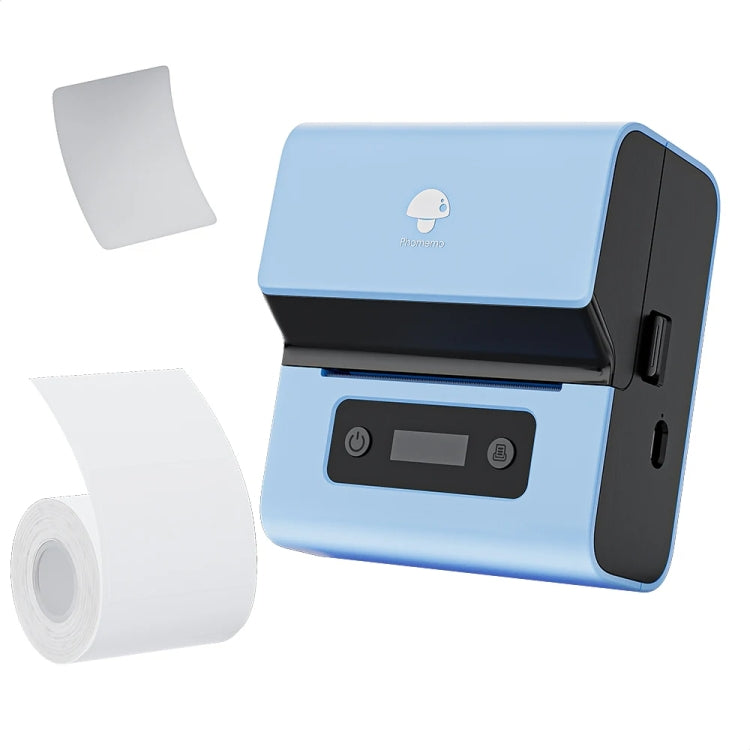 Phomemo M221 Thermal Wireless Label Printer Barcode Bluetooth Label Maker, Blue, White, Pink Blue