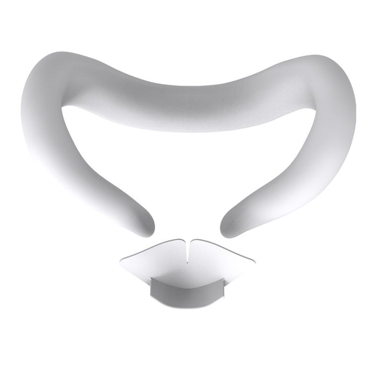 For Meta Quest 3 Silicone Face Cover Eye Mask with Nose Pad – Durable Build, Easy to Use White