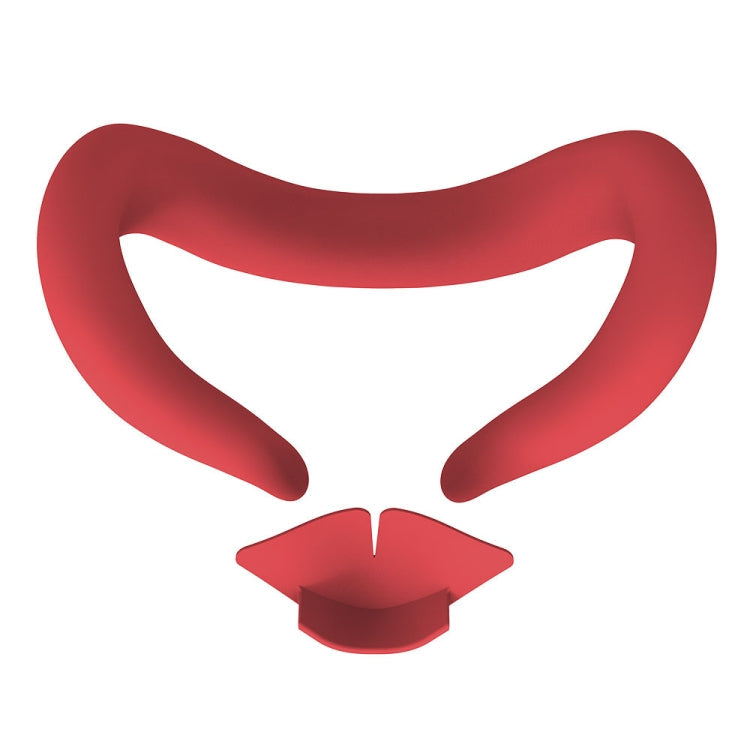 For Meta Quest 3 Silicone Face Cover Eye Mask with Nose Pad – Durable Build, Easy to Use Red
