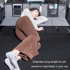 Car Camping Bed Folding Board SUV Rear Row Extension Board For Tesla, Gray, Gray Embossed, Black Embossed