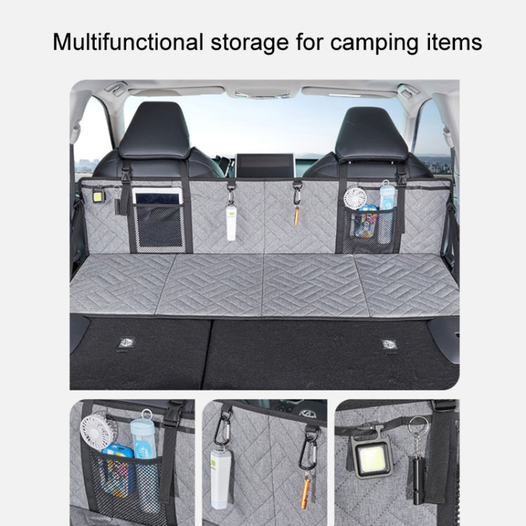 Car Camping Bed Folding Board SUV Rear Row Extension Board For Tesla, Gray, Gray Embossed, Black Embossed